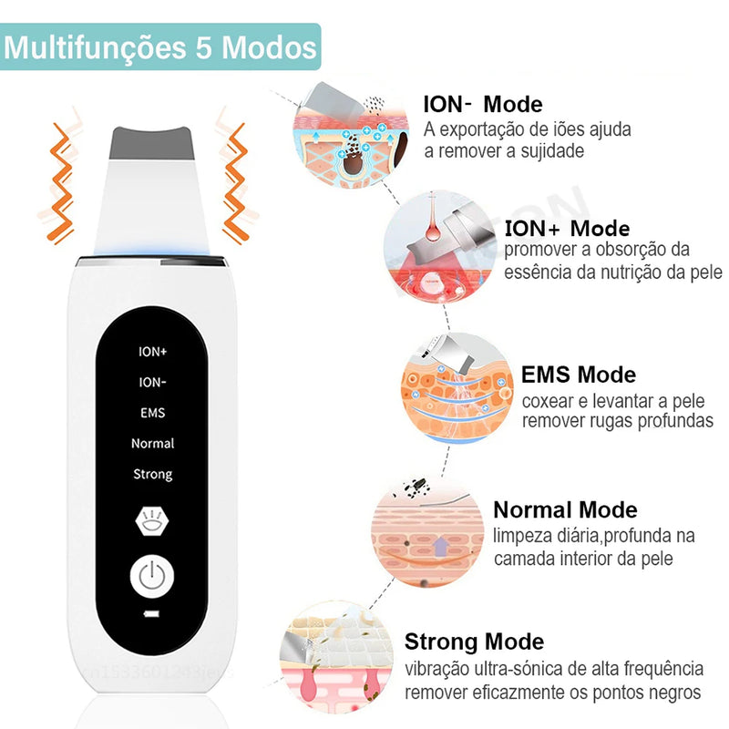 Removedor de Cravos e Limpeza de Pele Ultrassonic